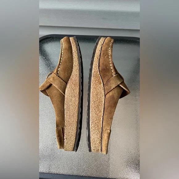 Birkenstock Buckley Clog Womens Brown Suede Mules Shoes Slip-On Sz 245 US 7-7.5 - Picture 7 of 13